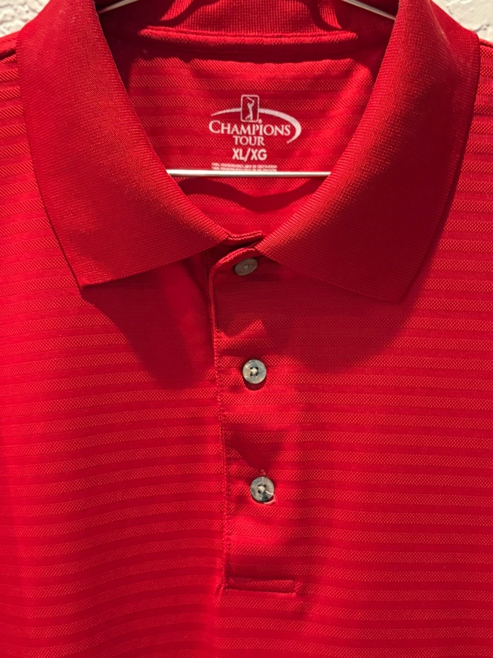 Champion Men's Red Short-Sleeve Polo Shirt - Picture 3 of 6